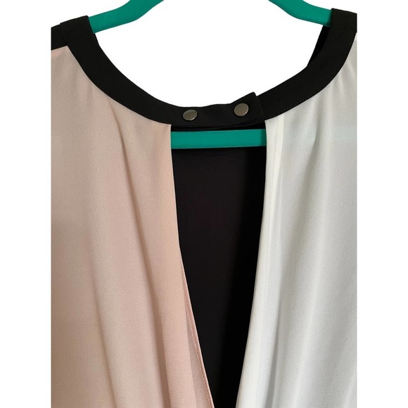 NWT BCBG Maxazria Womens Donella Wrap-Back Color-Block Top Size S - Picture 6 of 12